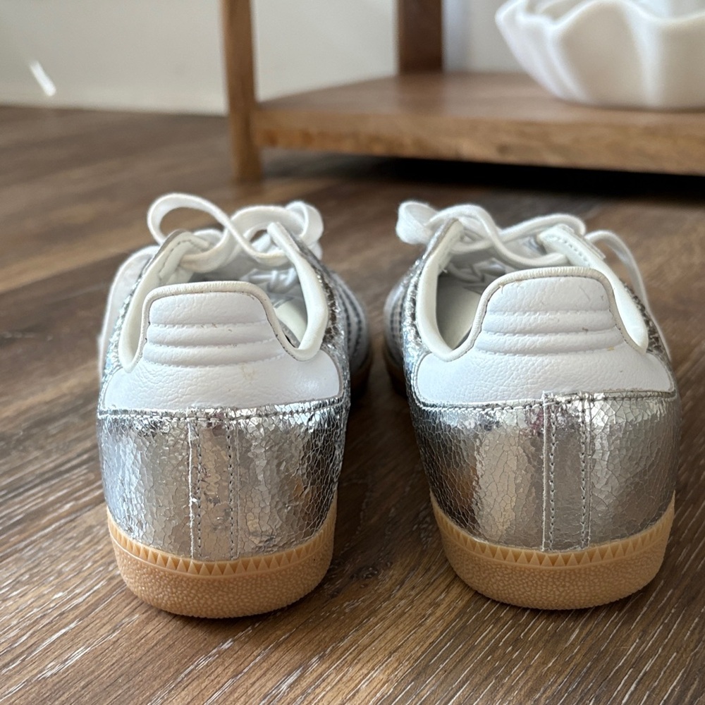 Adidas Metallic Silver Sneakers - Picture 4 of 5